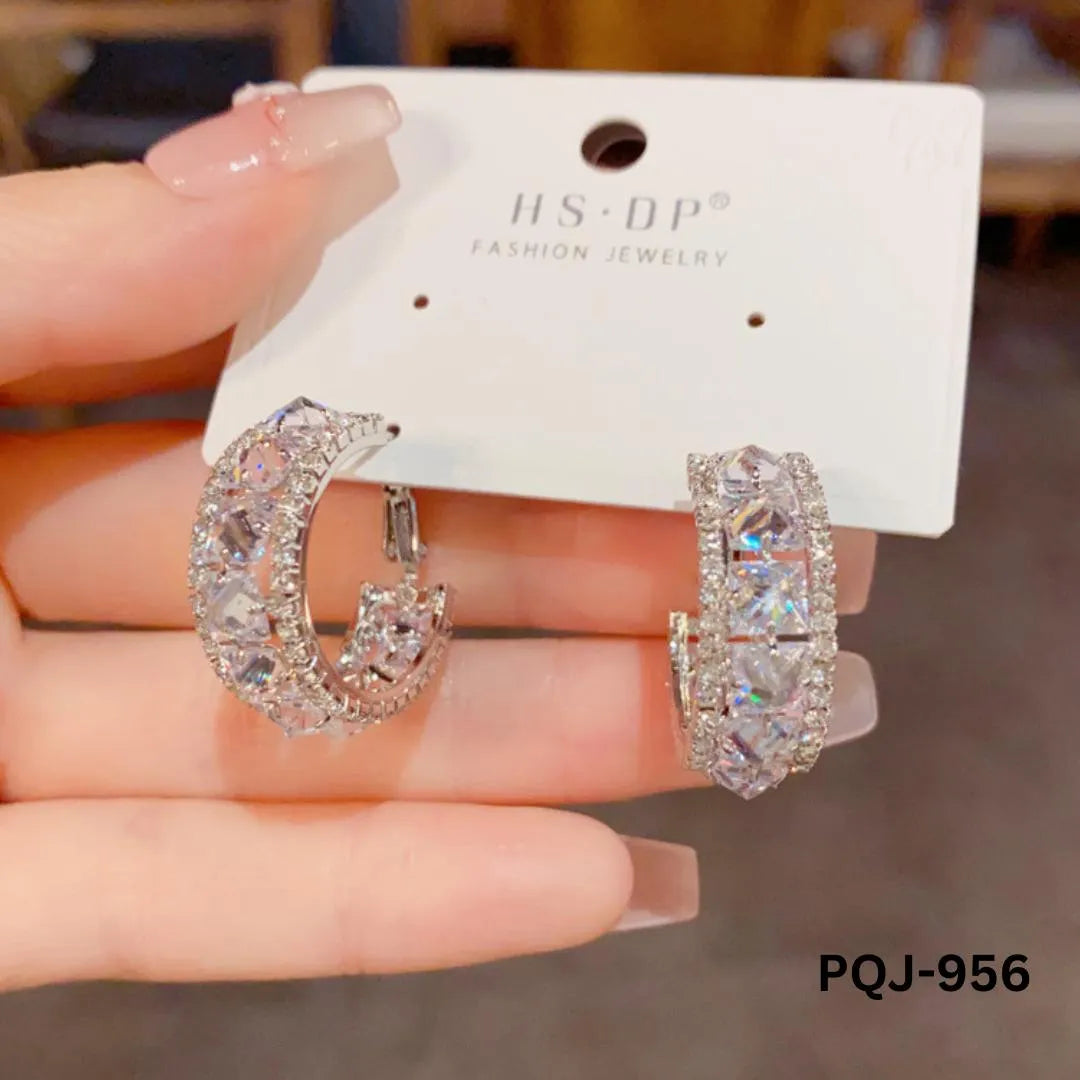 Zircon silver Baliyaan Earrings for Women