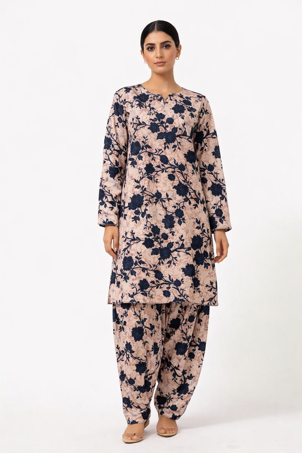 LADIES AL KARAM PRINTED LAWN SUIT-UNSTITCHED-2PIECE