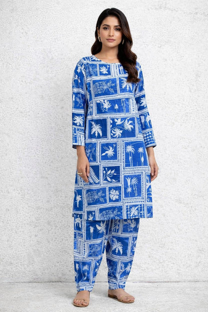 LADIES AL KARAM PRINTED LAWN SUIT-UNSTITCHED-2PIECE