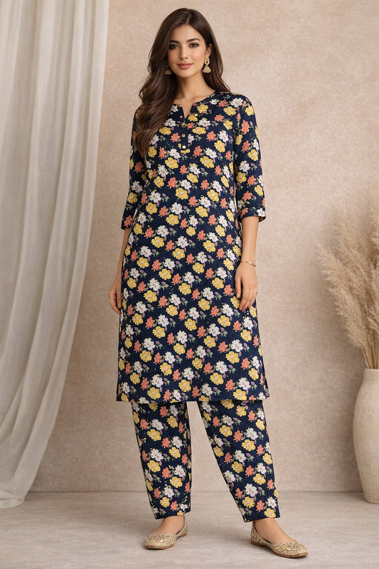 LADIES AL KARAM PRINTED LAWN SUIT-UNSTITCHED-2PIECE