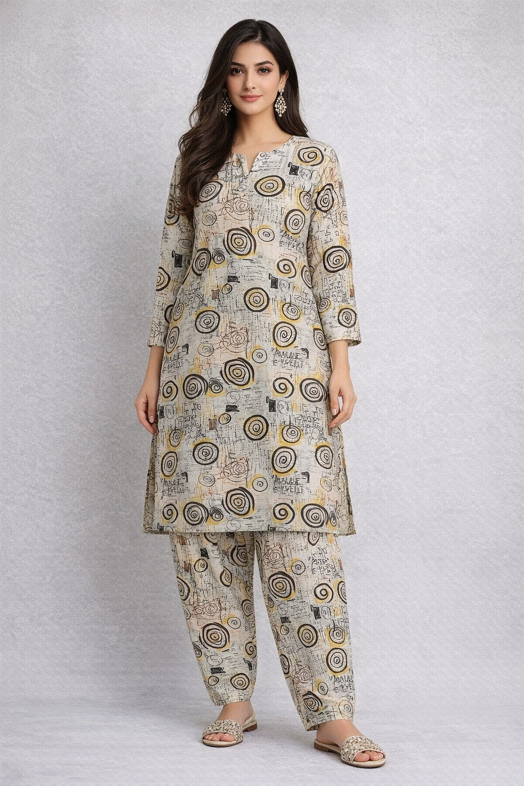 LADIES AL KARAM PRINTED LAWN SUIT-UNSTITCHED-2PIECE