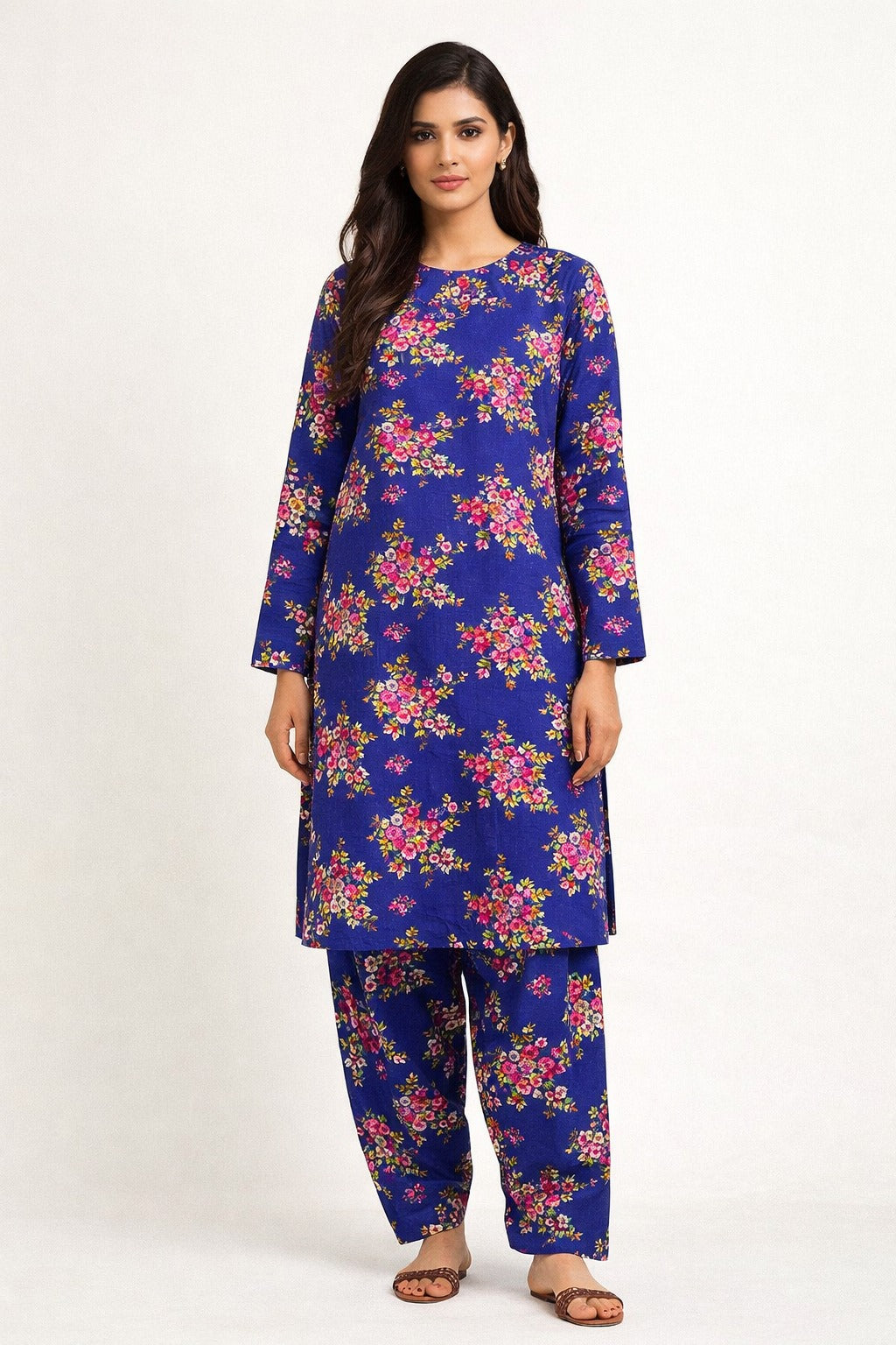 LADIES AL KARAM PRINTED LAWN SUIT-UNSTITCHED-2PIECE