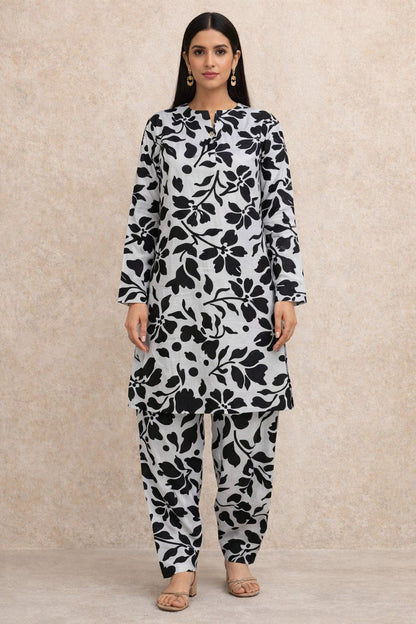 LADIES AL KARAM PRINTED LAWN SUIT-UNSTITCHED-2PIECE
