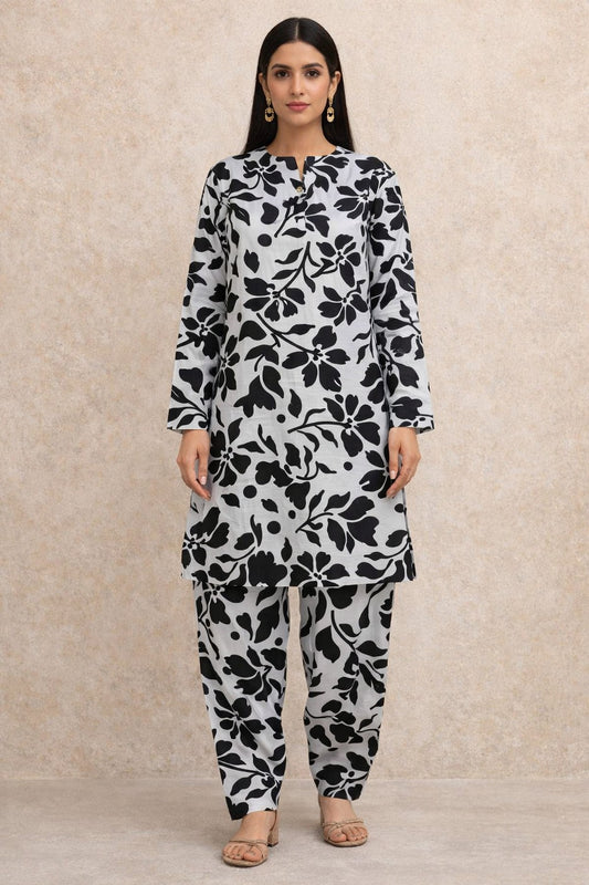 LADIES AL KARAM PRINTED LAWN SUIT-UNSTITCHED-2PIECE