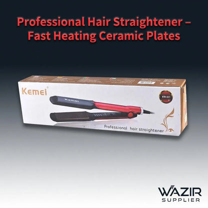 Professional Hair Straightener with Ceramic Plates