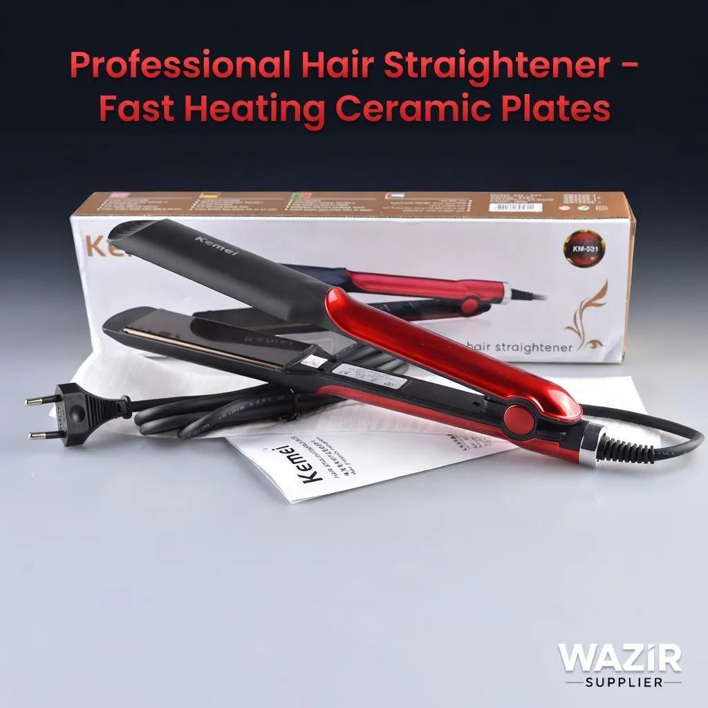 Professional Hair Straightener with Ceramic Plates